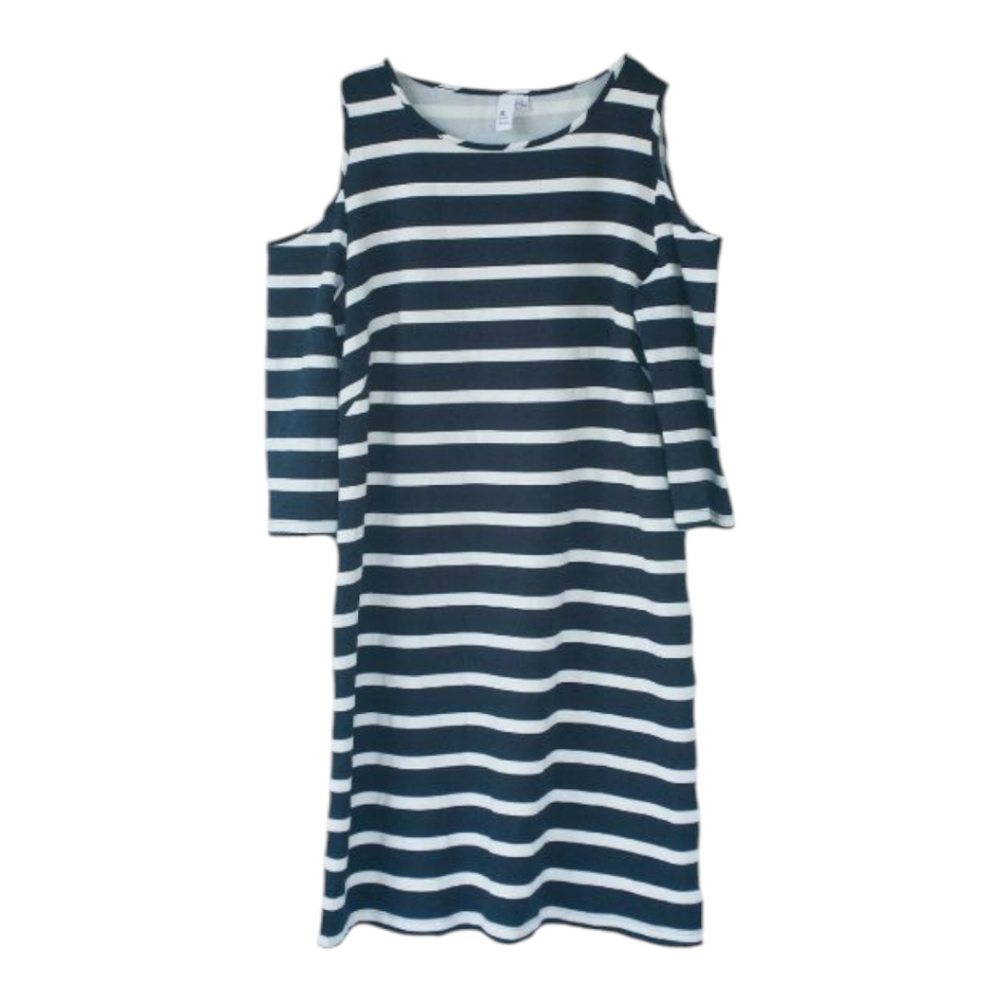 JL Jules & Leopold Dress Cold Shoulder Striped